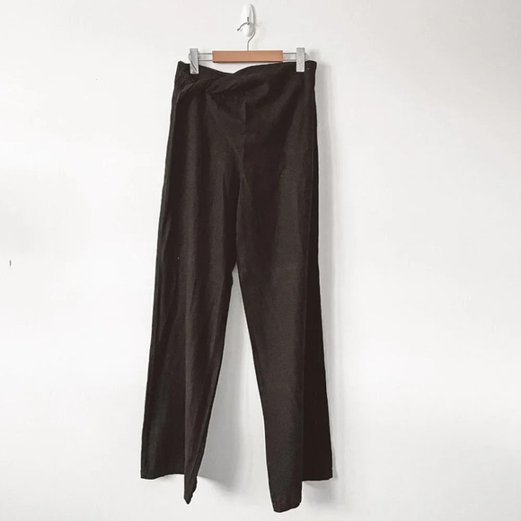 Zara Knotted Linen Blend Pareo Pants Black NWT Size Medium - Picture 7 of 12